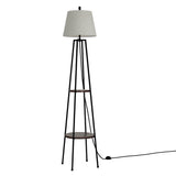 Artiss Modern LED Floor Lamp with Adjustable 2-Tier Shelf for Home Décor