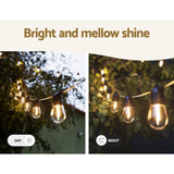 77m Outdoor Festoon String Lights – Warm White Fairy Lights for Christmas and Party Decor