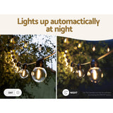 17m Solar-Powered LED Festoon String Lights for Outdoor Christmas and Wedding Decor