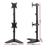 Artiss Dual Monitor Arm Stand - Adjustable Freestanding Bracket for 17-32" HD LED TVs