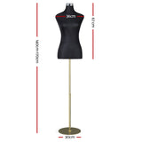 Versatile Black Female Dressmaking Mannequin with Adjustable Height and Detachable Base