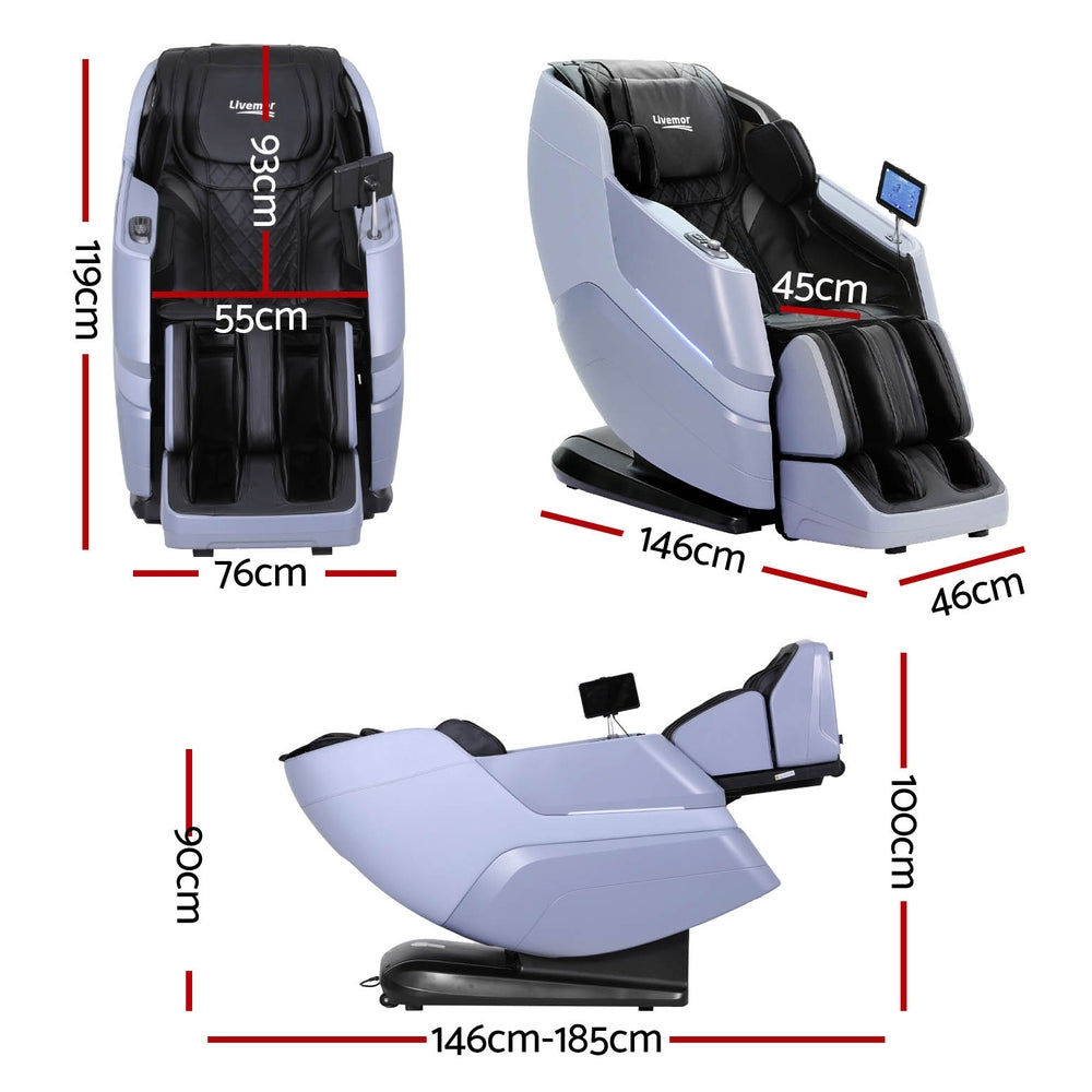 Livemor 4D Massage Chair Electric Recliner Home Massager Miraj