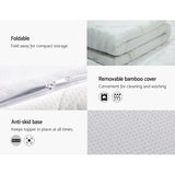 Giselle Bedding Memory Foam Mattress Topper Cool Gel 10cm Queen - Rear View