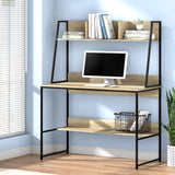 Artiss Computer Desk Bookshelf Storage 100CM Oak