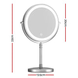 Embellir Makeup Mirror 20x20cm 10X Magnifying with LED Light Rotation Tabletop