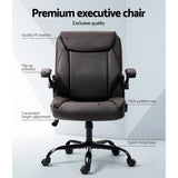 Artiss Executive Office Chair Mid Back Ash Black