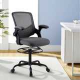 Artiss Office Chair Drafting Chairs Stool Computer Desk Studios Mesh Grey - Extra Image