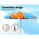 Keezi Kids Picnic Table and Chair Set with Adjustable Umbrella and Storage Boxes for Outdoor Fun