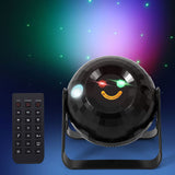 RGB Bluetooth Disco Ball Projector with Remote Control and Music Speaker