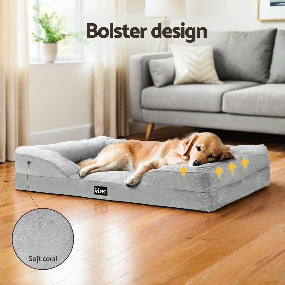 i.Pet Pet Bed Dog Calming Soft Cushion Egg Crate Large Sofa Washable Removable