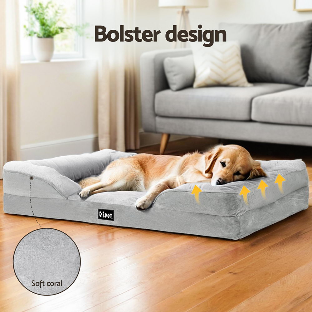 i.Pet Pet Bed Dog Calming Soft Cushion Egg Crate Large Sofa Removable Washable