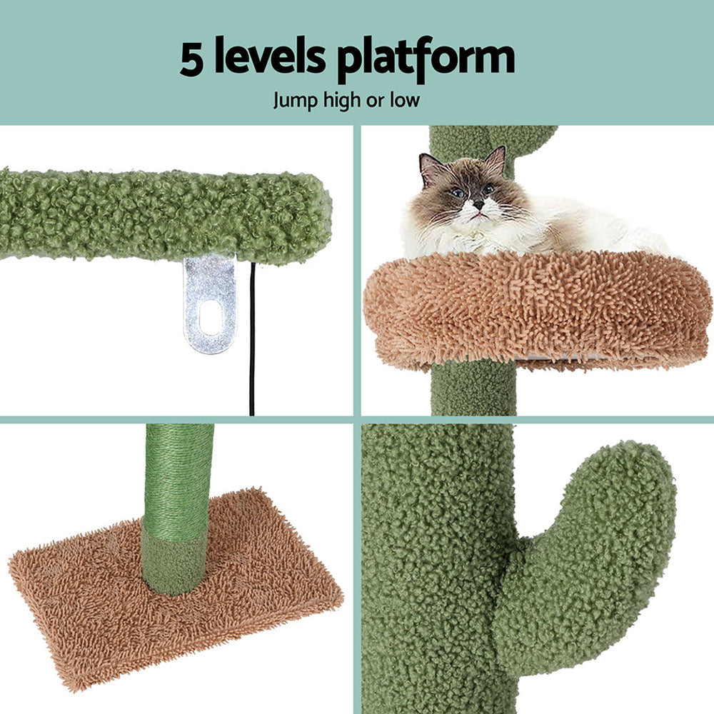 i.Pet Cat Tree Tower Scratching Post Scratcher Floor to Ceiling Cats Bed 290cm