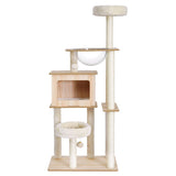 i.Pet Cat Tree Tower Scratching Post Scratcher 142cm Wood Bed Condo House