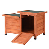 Wooden Outdoor Cat House and Rabbit Hutch - Weather-Resistant Shelter for Small Pets