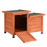 Wooden Outdoor Cat House and Rabbit Hutch - Weather-Resistant Shelter for Small Pets