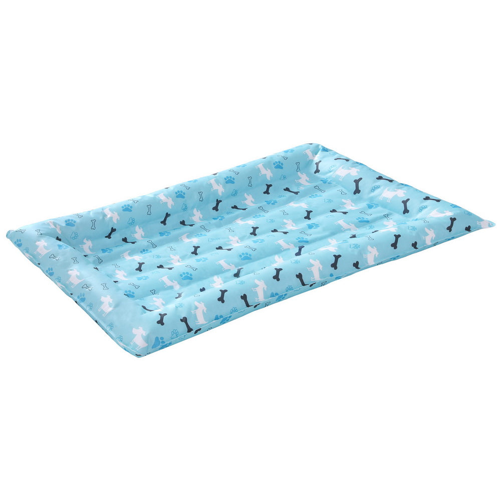 i.Pet Self-Cooling Gel Mat for Dogs and Cats - Large Summer Blue Pet Bed