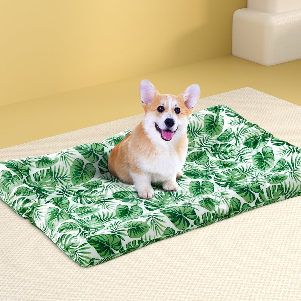 i.Pet Self-Cooling Gel Mat for Dogs and Cats - Large Summer Pet Pad in Green