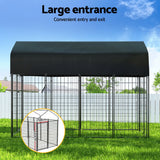 i.Pet Dog Kennel Extra Large House Outdoor Playpen Pet Puppy Metal Backyard - Top-Down View