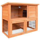 i.Pet Chicken Coop 88cm x 40cm x 76cm Rabbit Hutch Large House Run Wooden Cage Outdoor