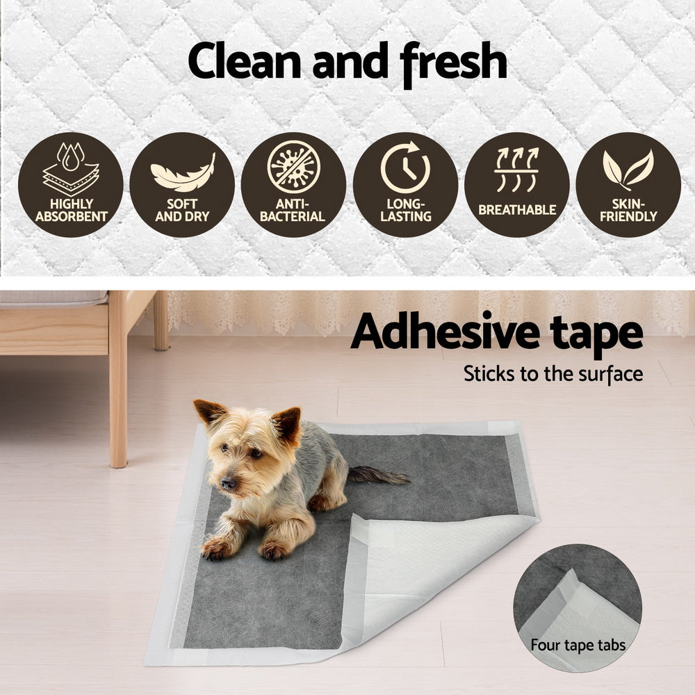 i.Pet Pet Training Pads 400pcs 60x60cm Puppy Dog Toilet Pee Indoor Super Absorbent Grey