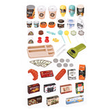 Keezi Kids Pretend Role Play Grocery Supermarket 52 Piece Playset Cash Register