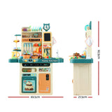 Keezi Interactive Kids Cooking Play Kitchen with Lights, Sounds, and Accessories