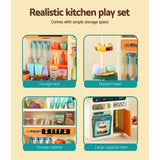 Keezi Interactive Kids Cooking Play Kitchen with Lights, Sounds, and Accessories