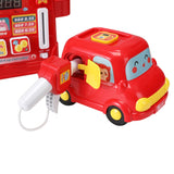 Keezi Kids Interactive Gas Station Playset with Sound and Music for Pretend Play