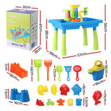 Keezi Kids Outdoor Sand and Water Play Table with Windmill and Shovel