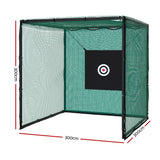 Everfit 3m Golf Practice Net Hitting Cage with Steel Frame Baseball Training - Front View