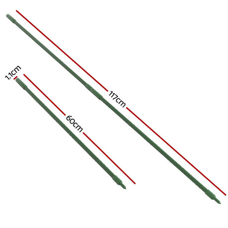 Metal Garden Support Stakes Set - 48pcs, 60cm Length, Durable Plant Supports