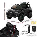 Kids Electric Ride On Car Toyota Tacoma Off Road Jeep Toy Cars Remote 12V Black