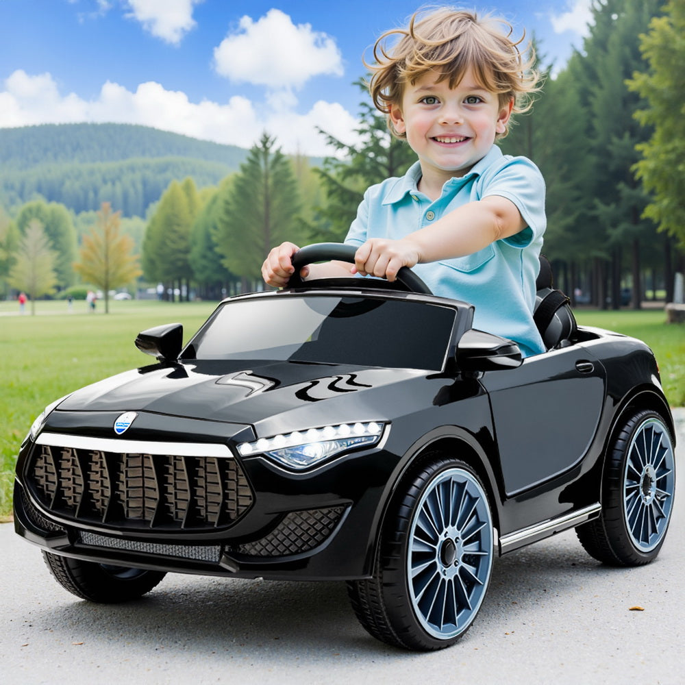 Rigo Kids Electric Ride On Car Toys Cars Horn Music Remote Control 12V Black