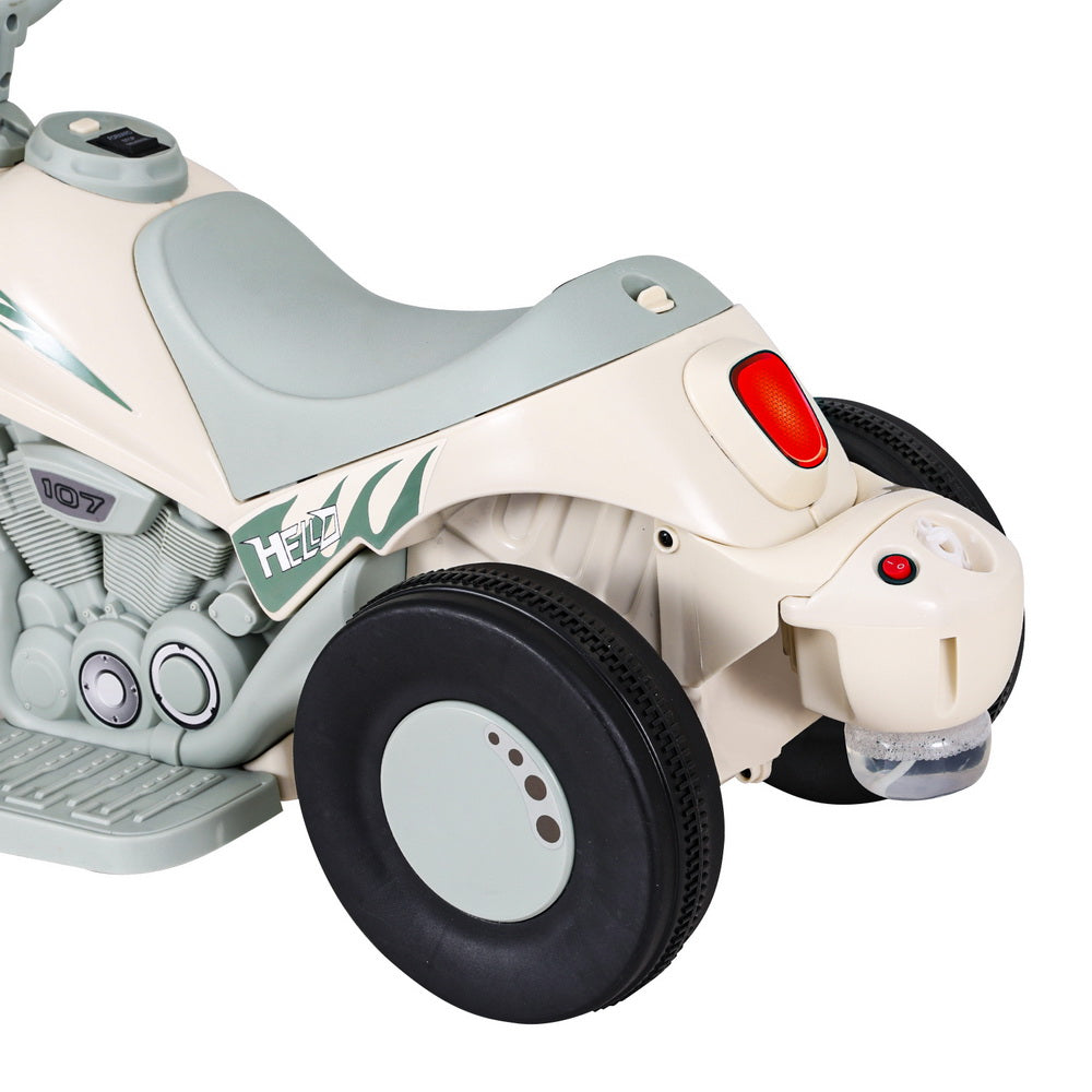 Rigo Green Electric Kids Ride-On Motorcycle with Bubble Maker and Music