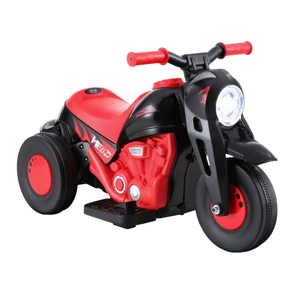 Rigo Red Electric Kids Motorcycle with Bubble Maker - 6V Ride On Toy