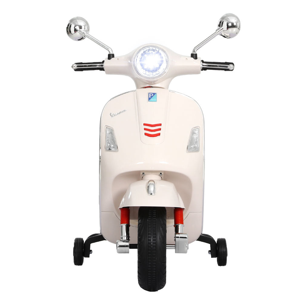 Kids Electric Ride On Car Motorcycle Motorbike Vespa Licensed GTS White