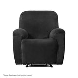 Luxurious Velvet 1-Seater Recliner Chair Cover in Black by Artiss