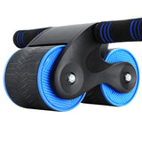 Everfit Ab Roller Automatic Rebound Abdominal Wheel Home Gym Workout Blue - Side View