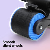 Everfit Ab Roller Automatic Rebound Abdominal Wheel Home Gym Workout Blue - Rear View