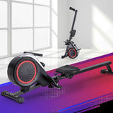 Everfit Rowing Machine 16 Levels Foldable Magnetic Rower Gym Cardio Workout - Close-Up Angle