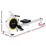 Everfit Rowing Machine 16 Levels Magnetic Rower Home Gym Cardio Workout - Front View