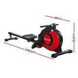 Everfit Rowing Machine Rower Magnetic Resistance Exercise Gym Home Cardio Red - Front View