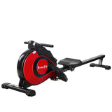 Everfit Rowing Machine Rower Magnetic Resistance Exercise Gym Home Cardio Red - Side View