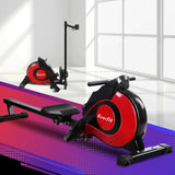 Everfit Rowing Machine Rower Magnetic Resistance Exercise Gym Home Cardio Red - Low Angle