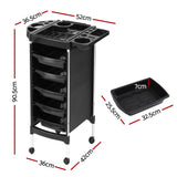 Elegant Mobile Salon Trolley Cart with 6-Tier Storage for Beauty Professionals