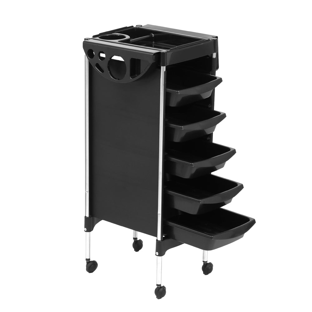 Elegant Mobile Salon Trolley Cart with 6-Tier Storage for Beauty Professionals