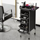 Elegant Mobile Salon Trolley Cart with 6-Tier Storage for Beauty Professionals