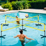 Water Volleyball Game Set with Floating Anchors and Accessories for Pool Fun