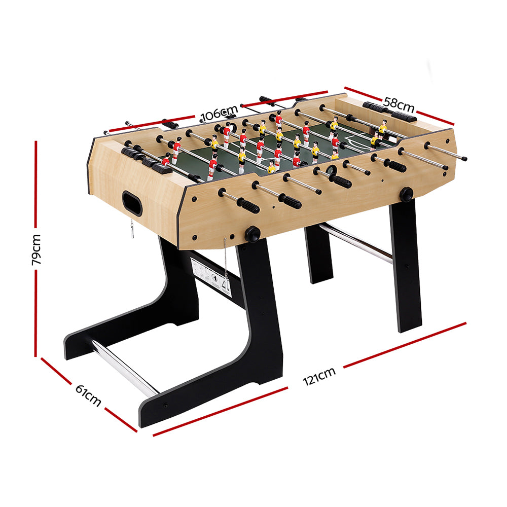 4FT Soccer Table Foosball Football Game Home Family Party Gift Playroom Foldable