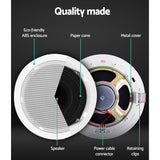 8-Pack 6-Inch In-Ceiling Speakers for Home Audio System - Powerful Tweeter Installations